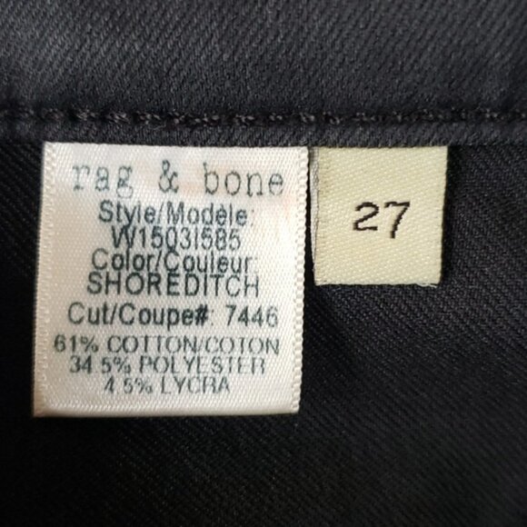 Rag & Bone the Legging in Shore Ditch Wax Coated Black - Picture 8 of 9